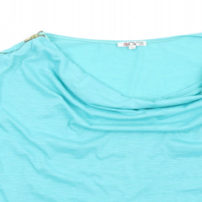 Womens UK Size M Preworn Blue Basic Blouse