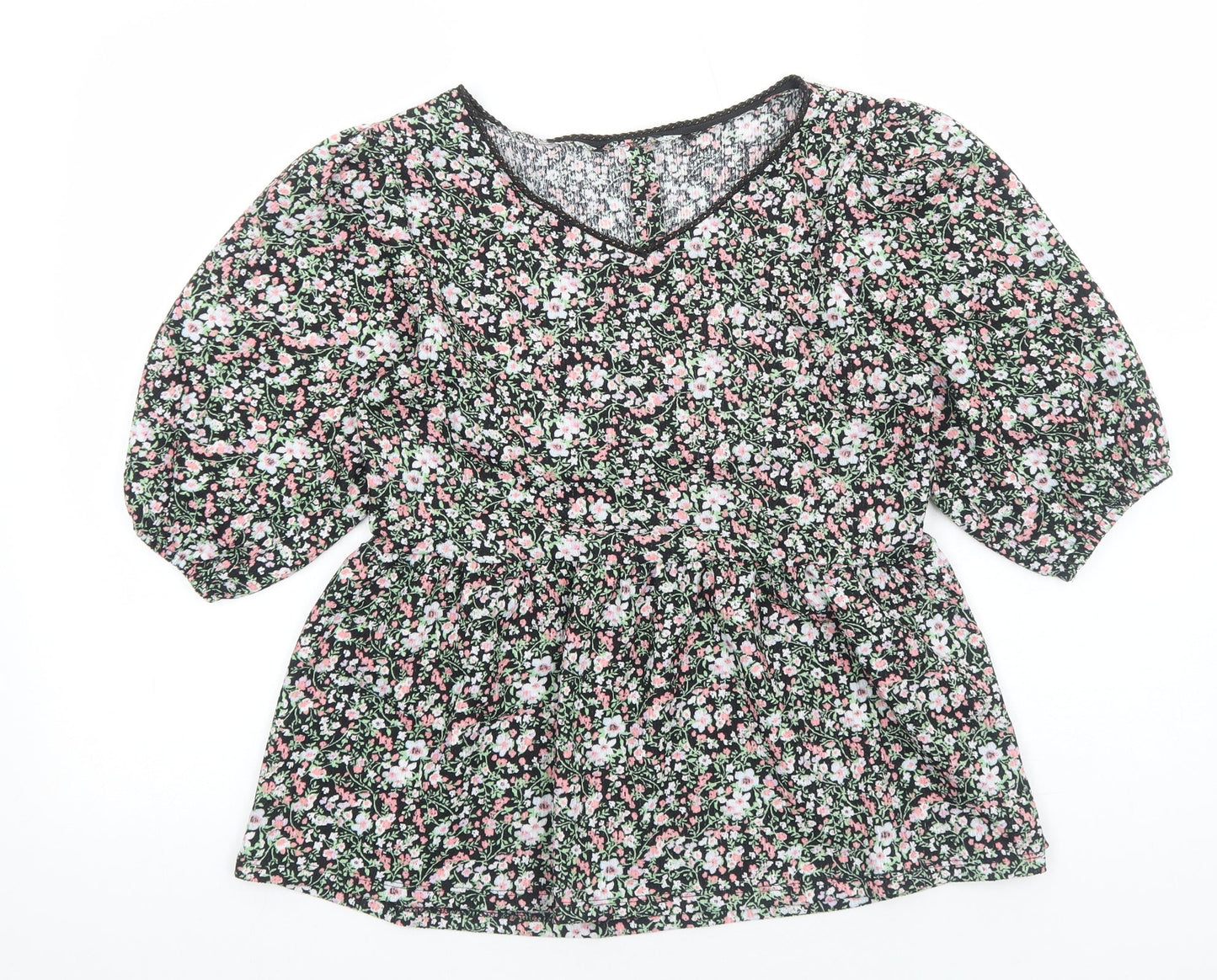 Womens UK Size M PEP&CO Black Basic Blouse