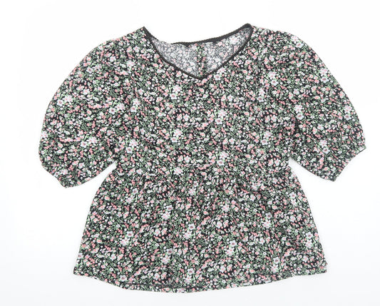 Womens UK Size M PEP&CO Black Basic Blouse