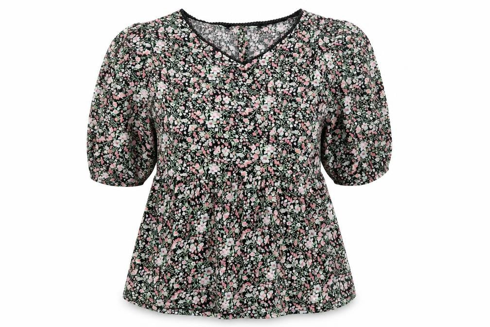 Womens UK Size M PEP&CO Black Basic Blouse