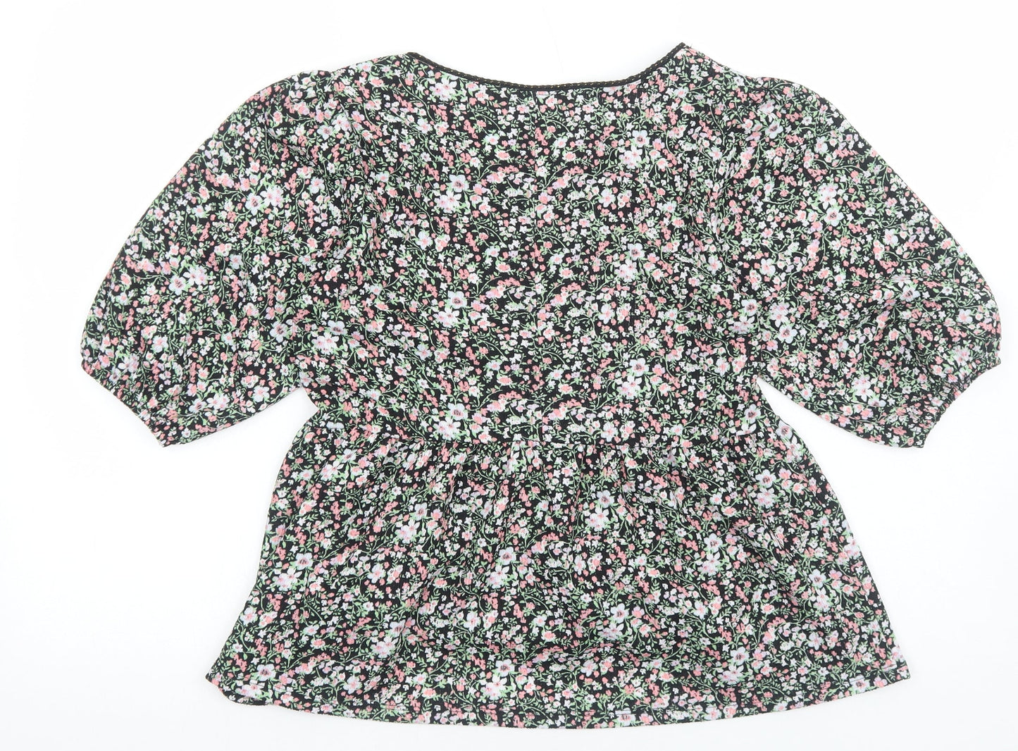 Womens UK Size M PEP&CO Black Basic Blouse