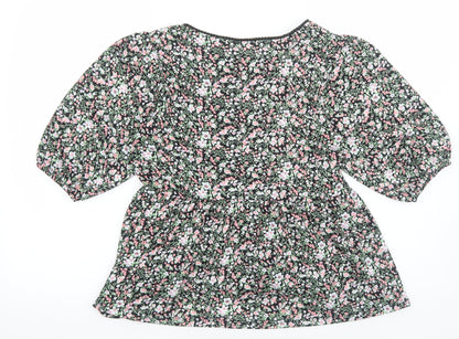 Womens UK Size M PEP&CO Black Basic Blouse