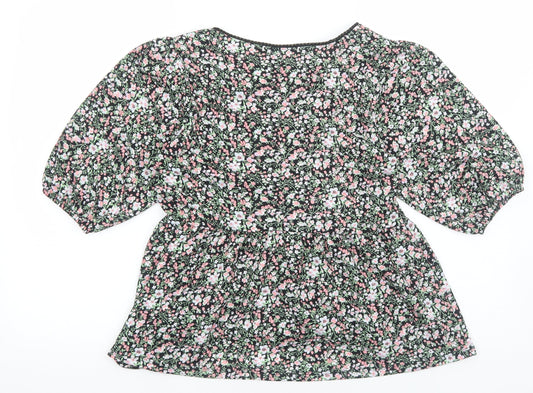 Womens UK Size M PEP&CO Black Basic Blouse