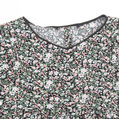 Womens UK Size M PEP&CO Black Basic Blouse
