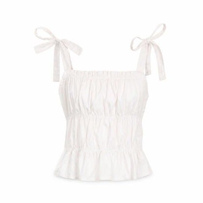 Boohoo Womens White Cotton Cropped Tank Size 10 Square Neck