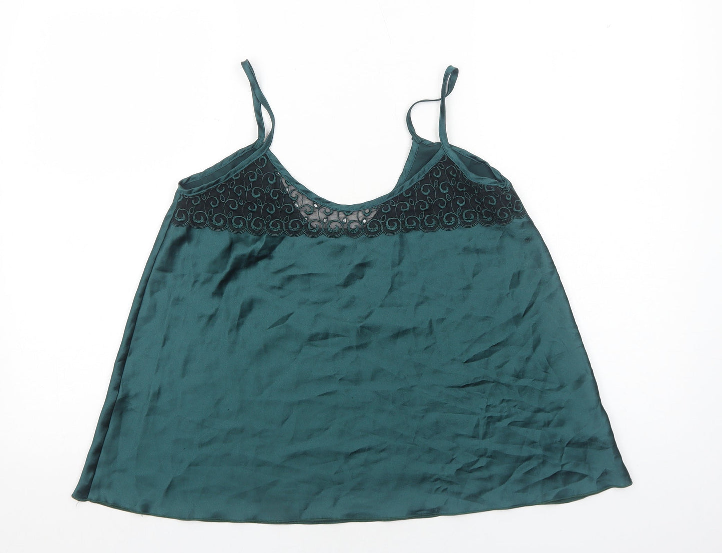 Womens UK Size M Preworn Green Camisole Tank