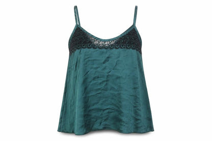 Womens UK Size M Preworn Green Camisole Tank