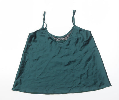 Womens UK Size M Preworn Green Camisole Tank