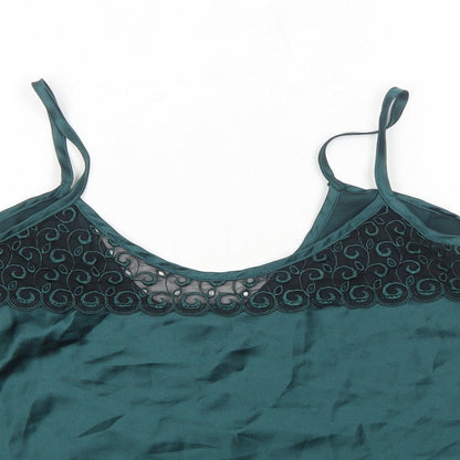 Womens UK Size M Preworn Green Camisole Tank