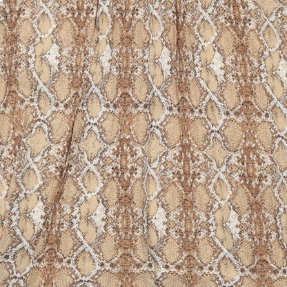 Marks and Spencer Womens Brown Animal Print Polyester Swing Skirt Size 18 - Snakeskin Pattern