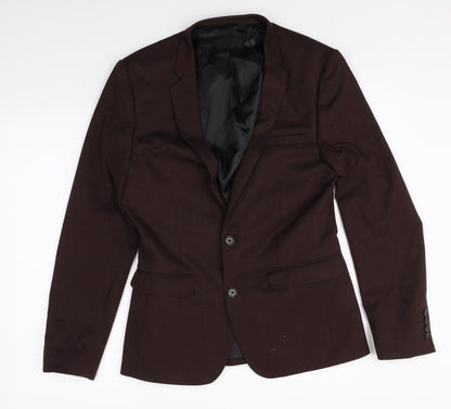 ASOS Mens Brown Polyester Jacket Suit Jacket Size 38 Regular