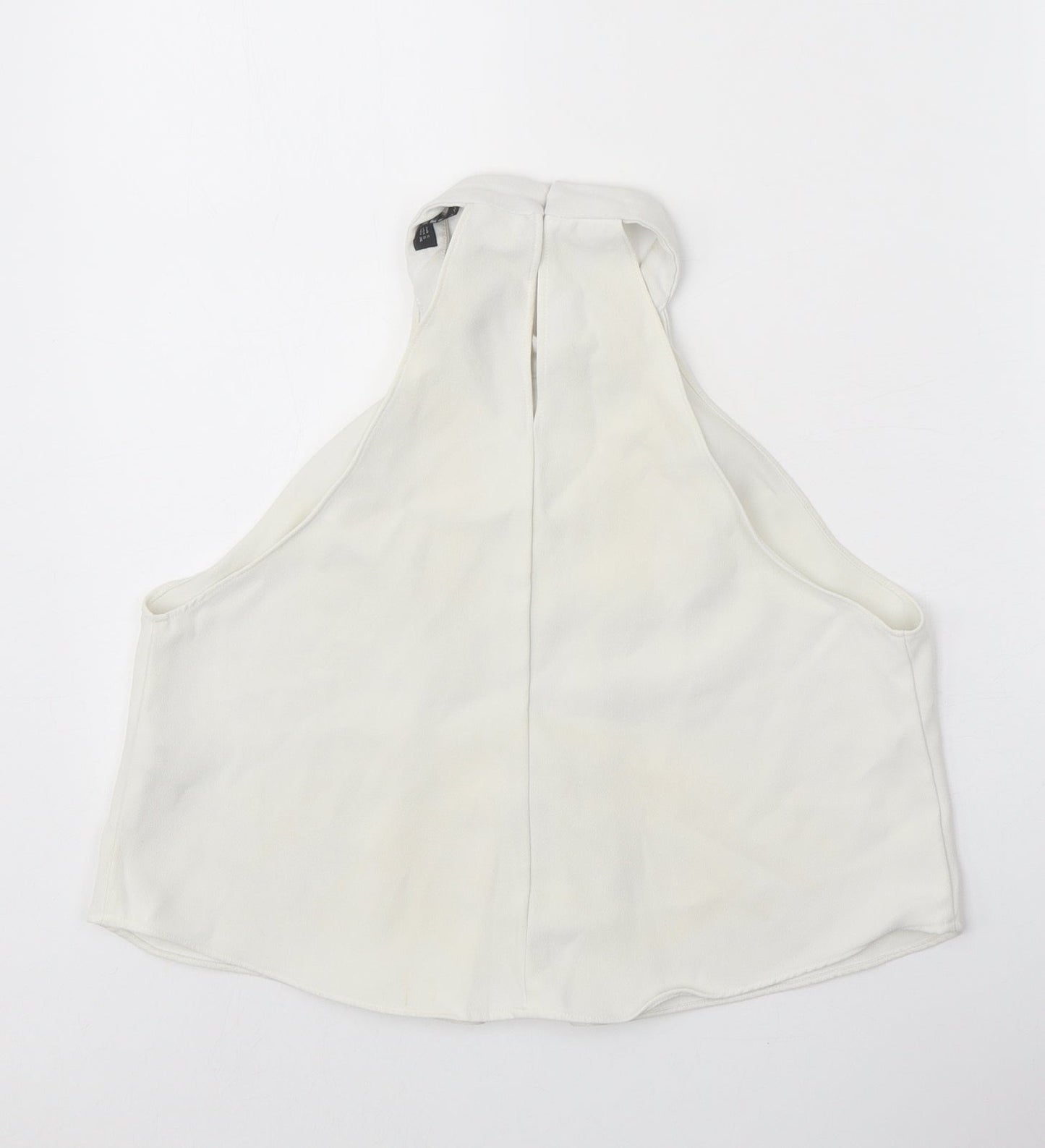 Womens UK Size S Zara White Basic Tank