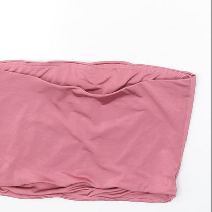 Monsoon Womens Pink Polyester Cropped Tank Size 16 Off the Shoulder