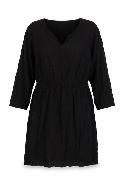Divided Womens Black Viscose Kaftan Size 12 V-Neck Pullover
