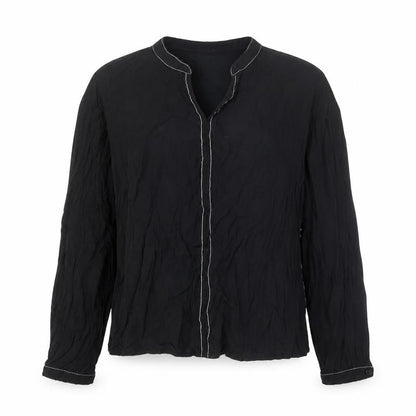 Collectif Womens Black Polyester Basic Blouse Size 12 V-Neck