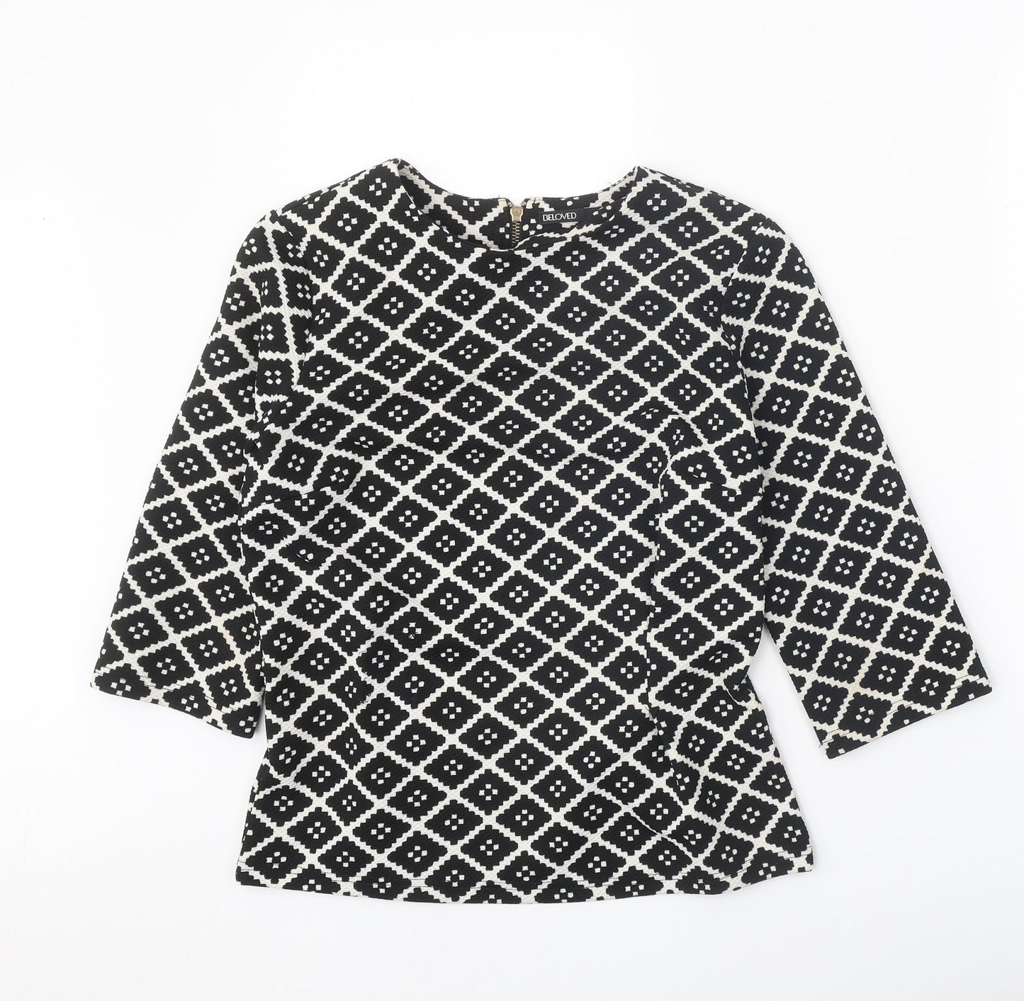 Womens UK Size M Beloved Black Basic Blouse