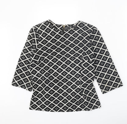 Womens UK Size M Beloved Black Basic Blouse