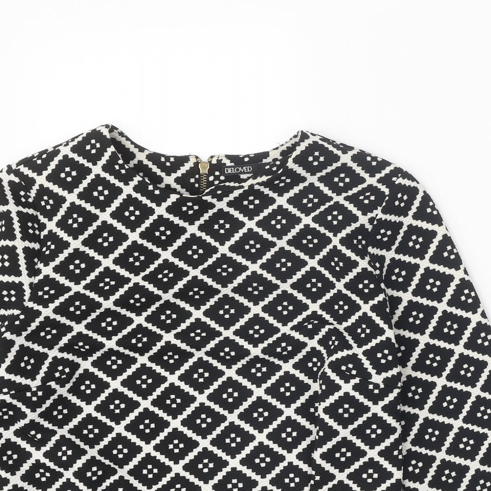 Womens UK Size M Beloved Black Basic Blouse