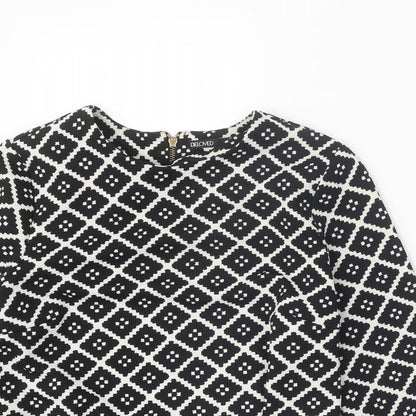 Womens UK Size M Beloved Black Basic Blouse