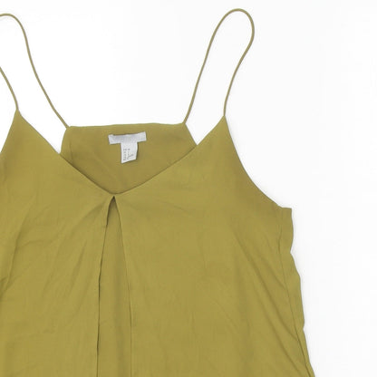 Womens UK Size 10 H&M Green Camisole Tank