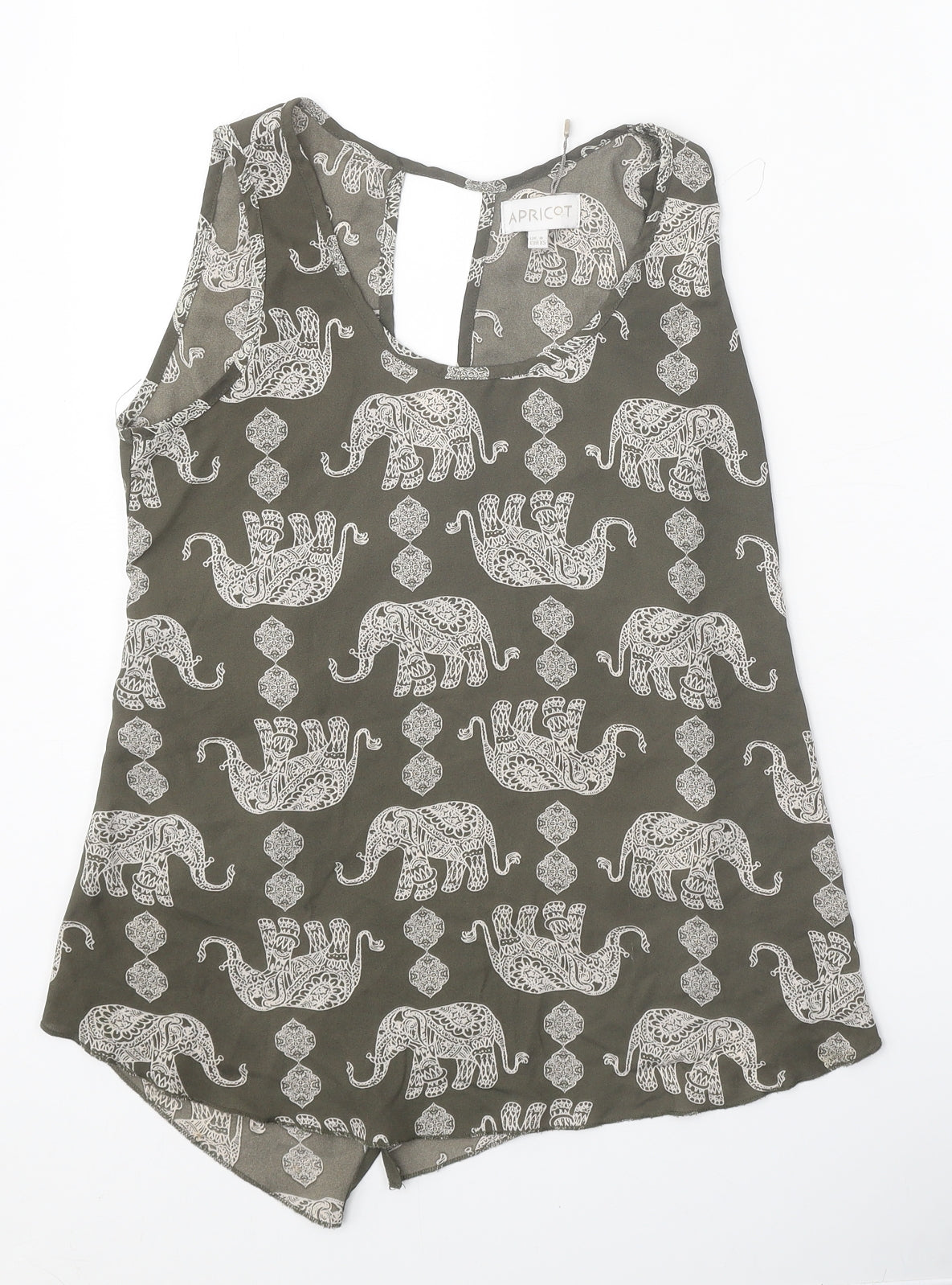 Womens UK Size 8 Apricot Grey Basic Tank