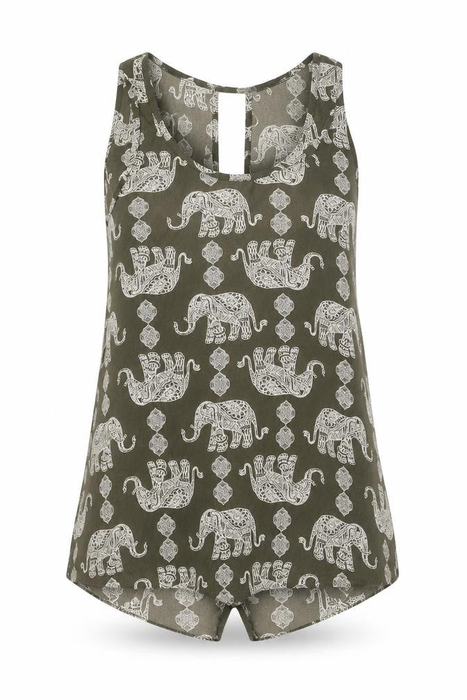 Womens UK Size 8 Apricot Grey Basic Tank