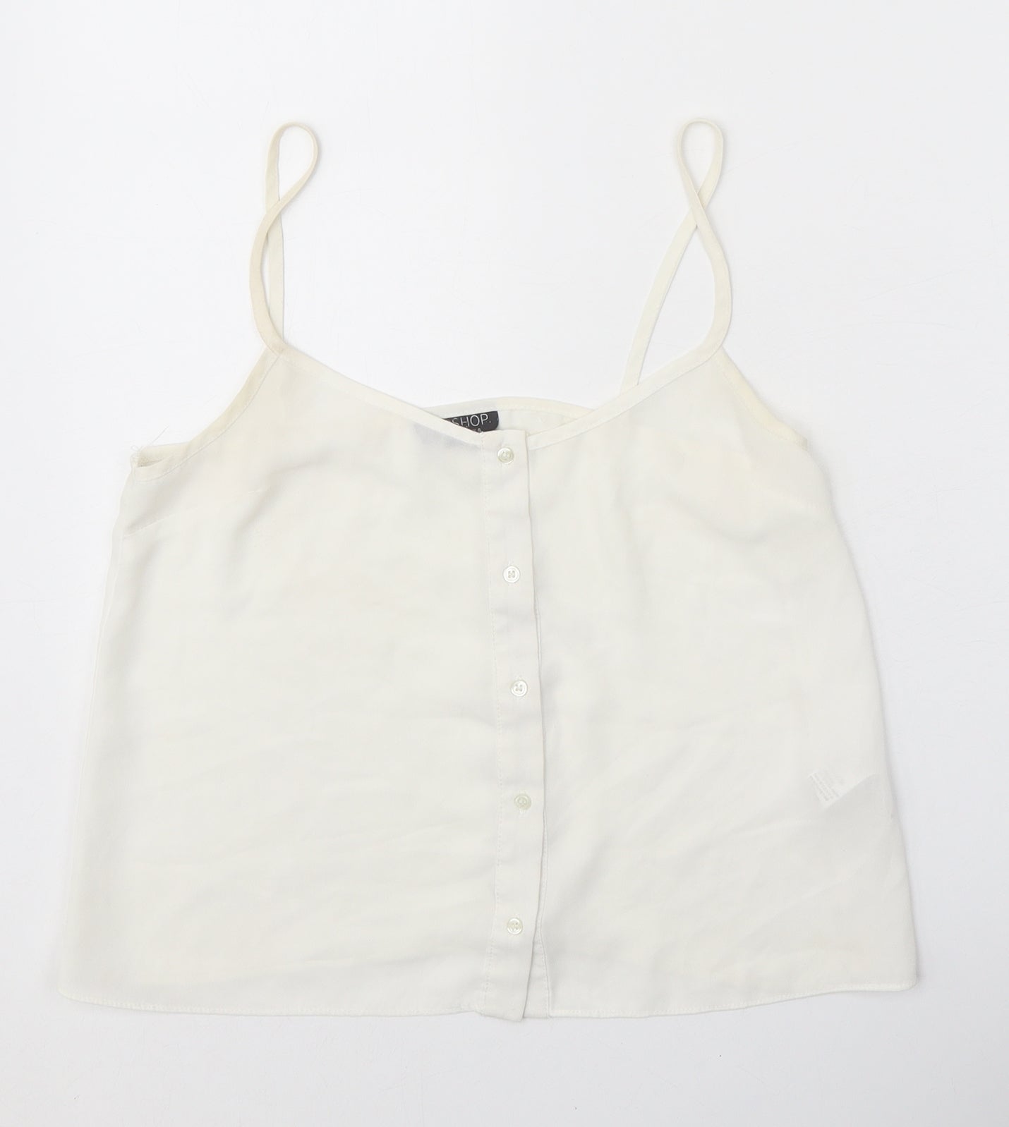 Womens UK Size 8 Topshop White Camisole Tank