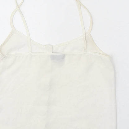 Womens UK Size 8 Topshop White Camisole Tank