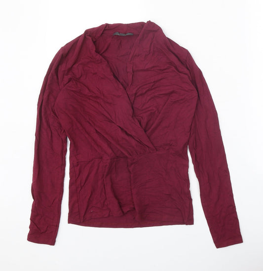 Womens UK Size XS Spirit Red Basic Blouse