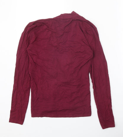 Womens UK Size XS Spirit Red Basic Blouse