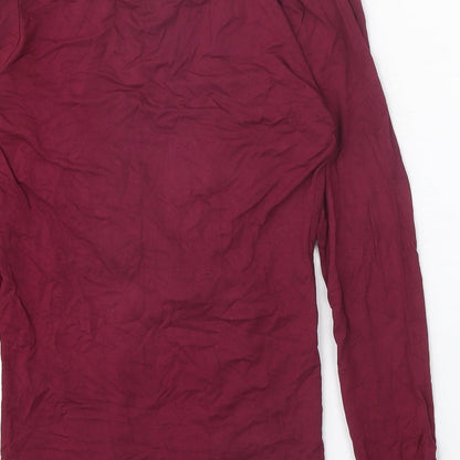 Womens UK Size XS Spirit Red Basic Blouse