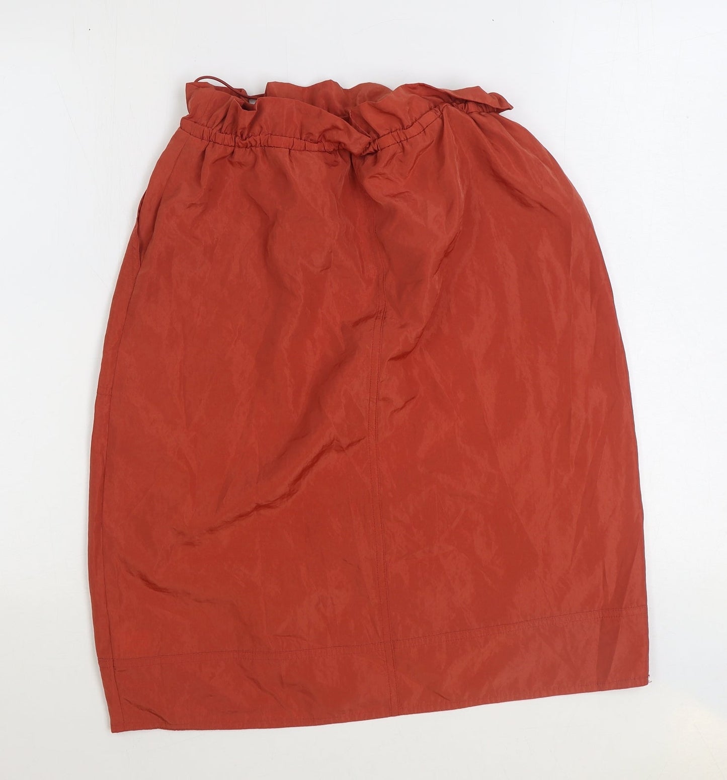 Gap Womens Orange Polyester Straight & Pencil Skirt Size S Drawstring
