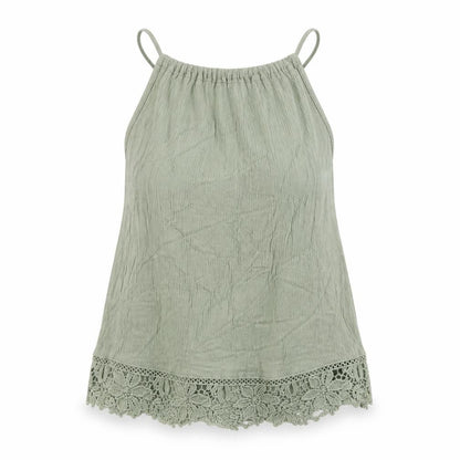 Womens UK Size 6 Divided by H&M Green Basic Tank