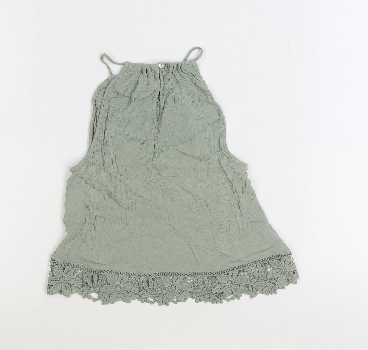 Womens UK Size 6 Divided by H&M Green Basic Tank