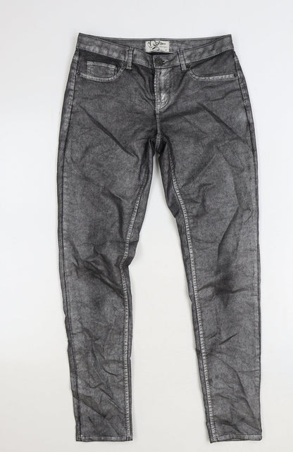 Womens UK Size 10 Miss Denim Regular Fit Skinny Grey Jeans