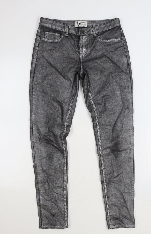 Womens UK Size 10 Miss Denim Regular Fit Skinny Grey Jeans