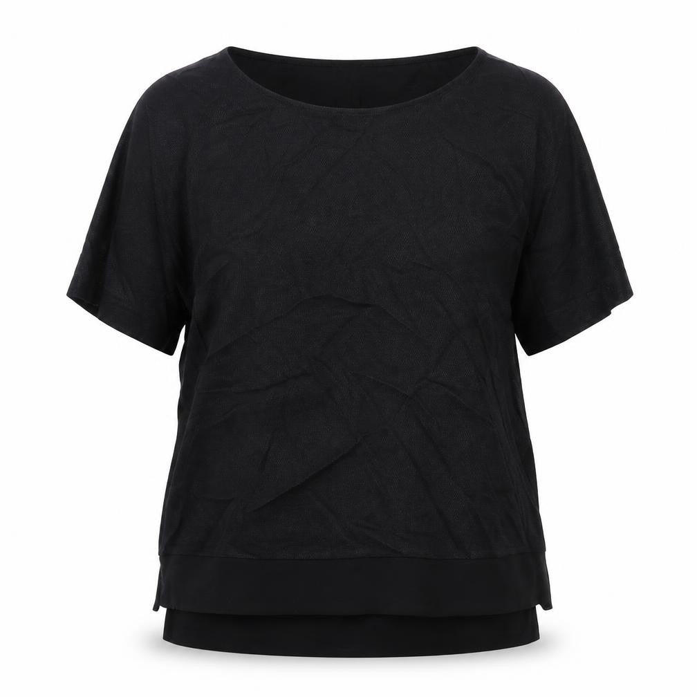 Womens UK Size 8 River Island Black Basic T-Shirt