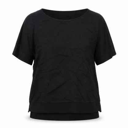 Womens UK Size 8 River Island Black Basic T-Shirt