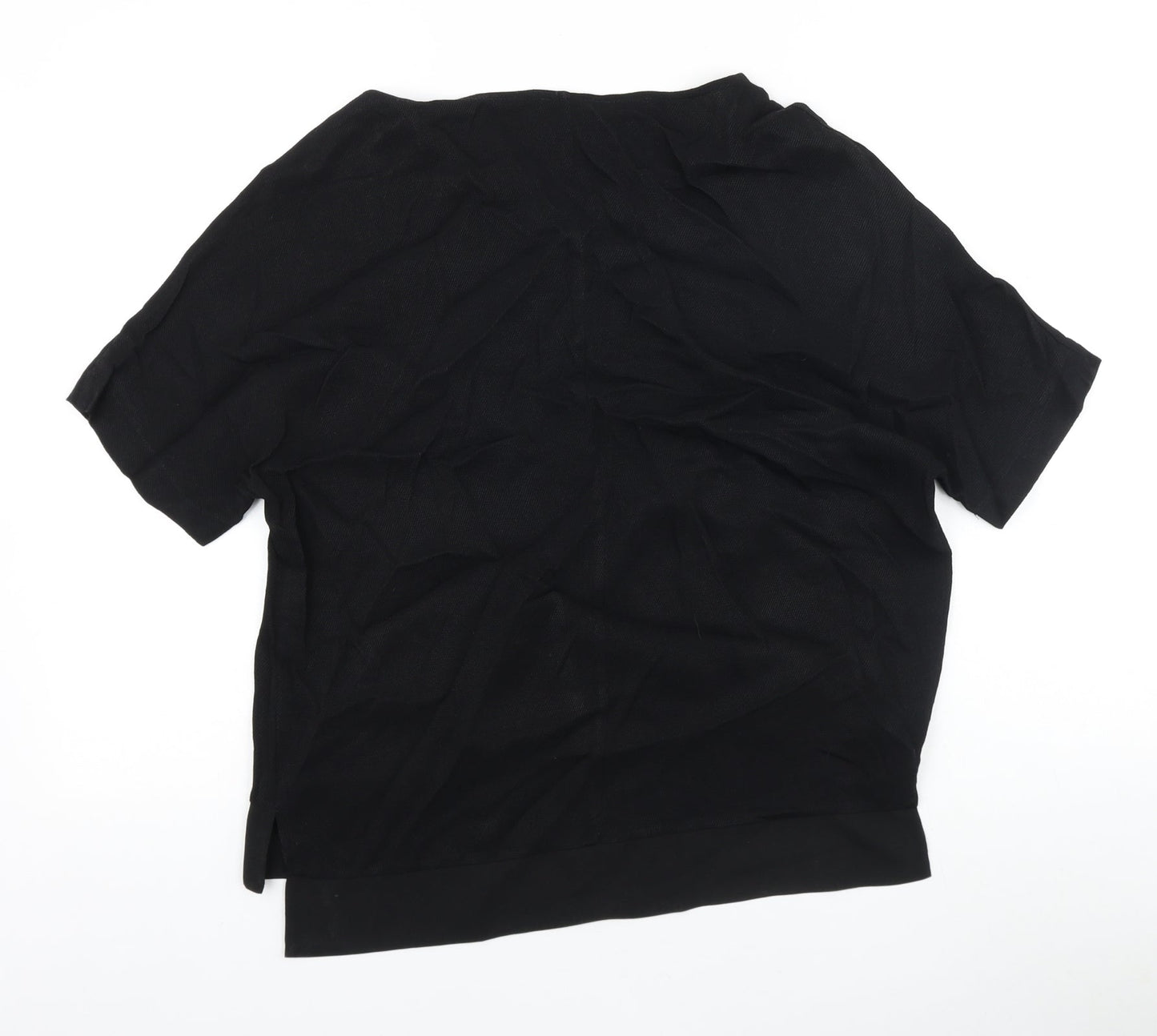 Womens UK Size 8 River Island Black Basic T-Shirt