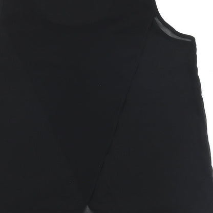 Quiz Womens Black Polyester Basic Tank Size 14 Scoop Neck