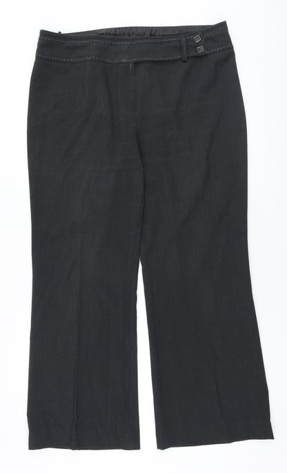 Womens UK Size 16 Marks and Spencer Regular Fit Dress Pants Grey Trousers