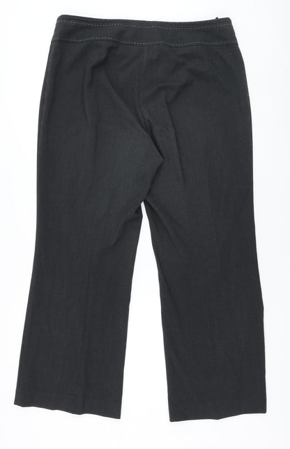 Womens UK Size 16 Marks and Spencer Regular Fit Dress Pants Grey Trousers