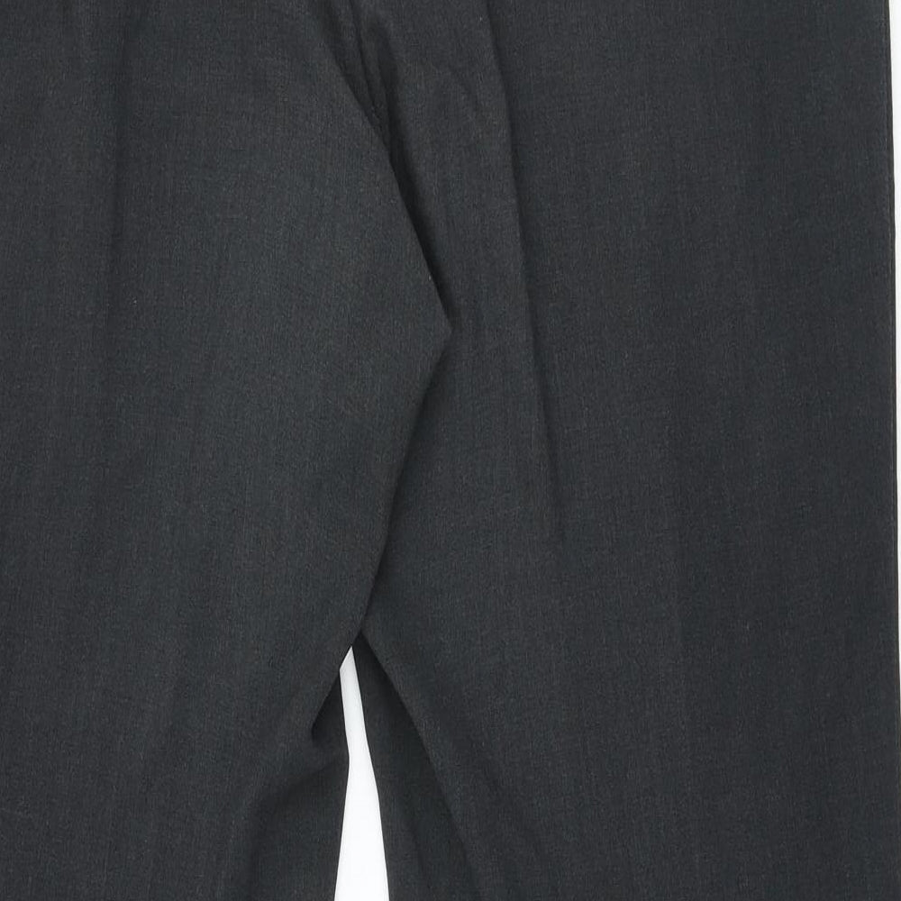 Womens UK Size 16 Marks and Spencer Regular Fit Dress Pants Grey Trousers