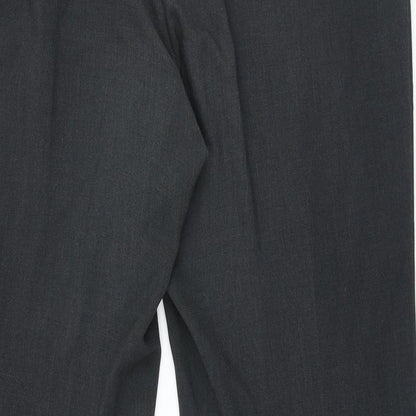 Womens UK Size 16 Marks and Spencer Regular Fit Dress Pants Grey Trousers
