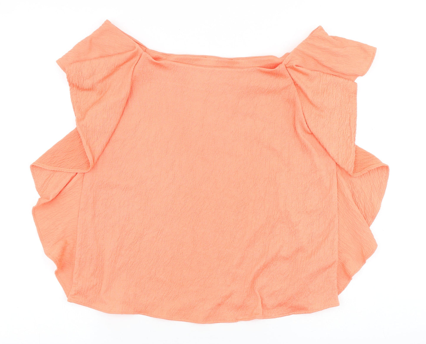 Womens UK Size 12 Marks and Spencer Orange Basic Blouse