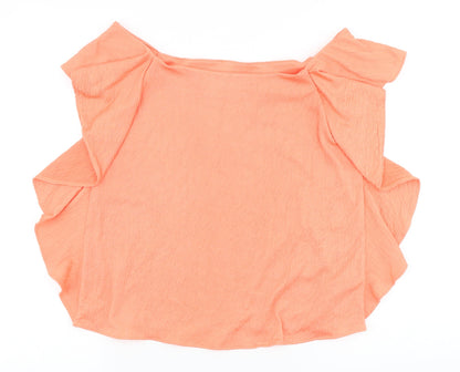 Womens UK Size 12 Marks and Spencer Orange Basic Blouse