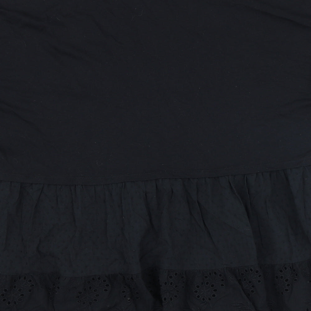 George Womens Black Polyester Basic Blouse Size 18 Round Neck