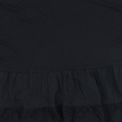 George Womens Black Polyester Basic Blouse Size 18 Round Neck