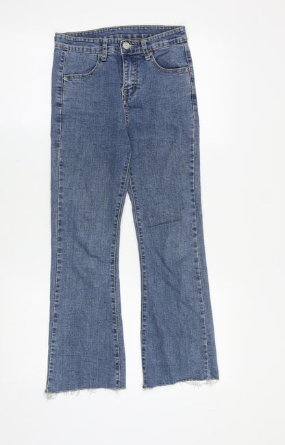 Party Jeans Womens Blue Cotton Bootcut Jeans Size S Regular Zip
