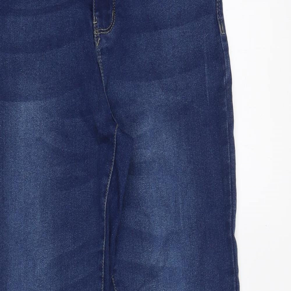 Denim & Co. Womens Blue Cotton Skinny Jeans Size 10 Regular Zip